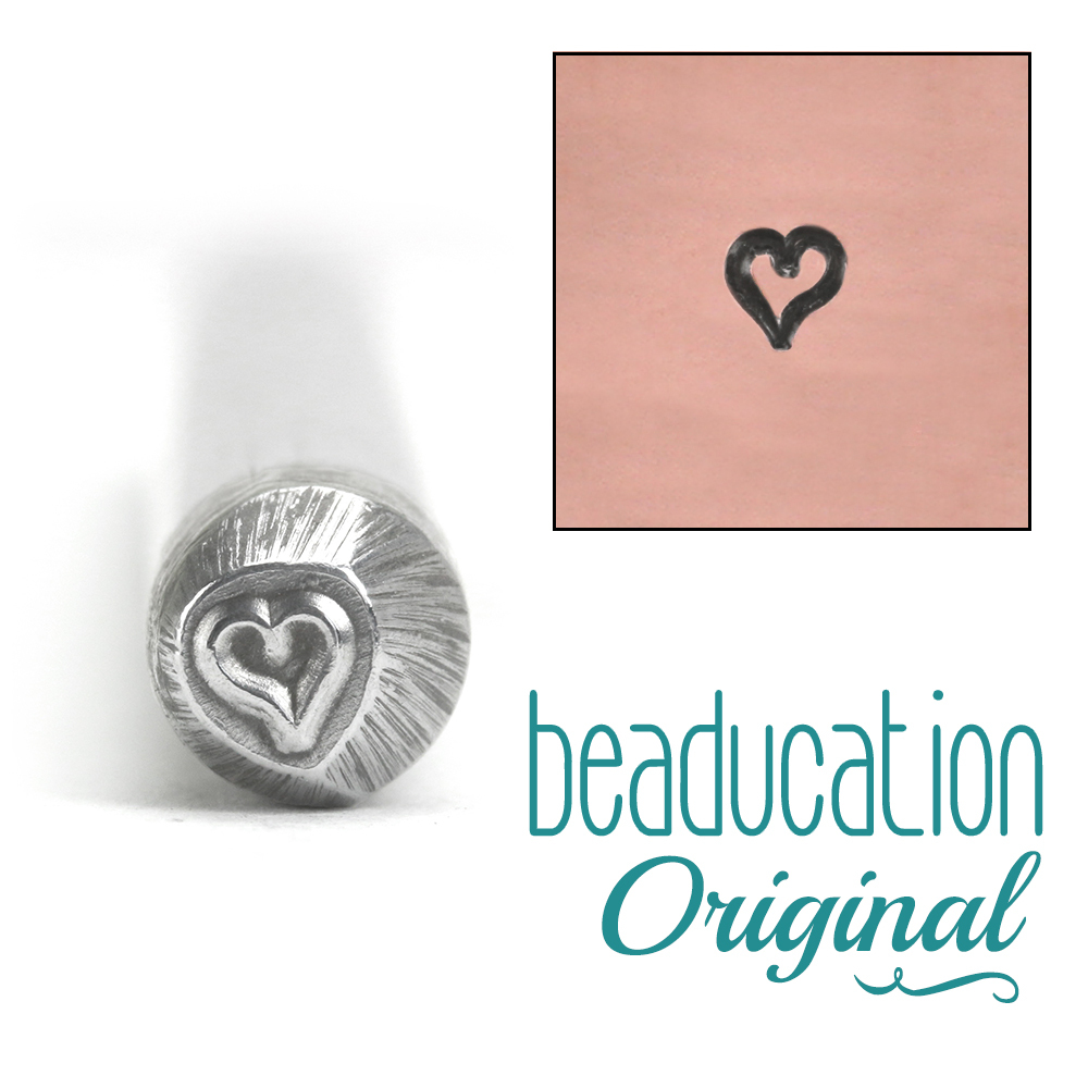 Metal Stamping Tools Tiny Heart Metal Design Stamp - Beaducation Original